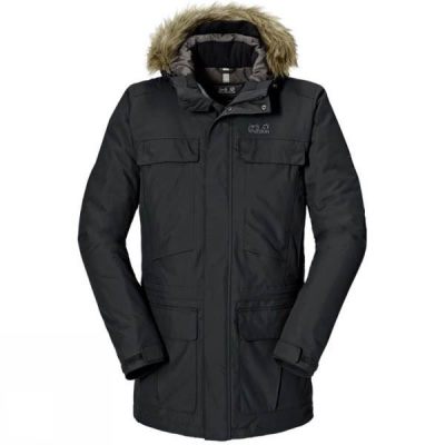 Parka Jack Wolfskin Halifax Hombre Negras - Chile MVD625319